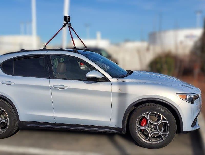 GeoCam backpack unit capturing indoor and property imagery